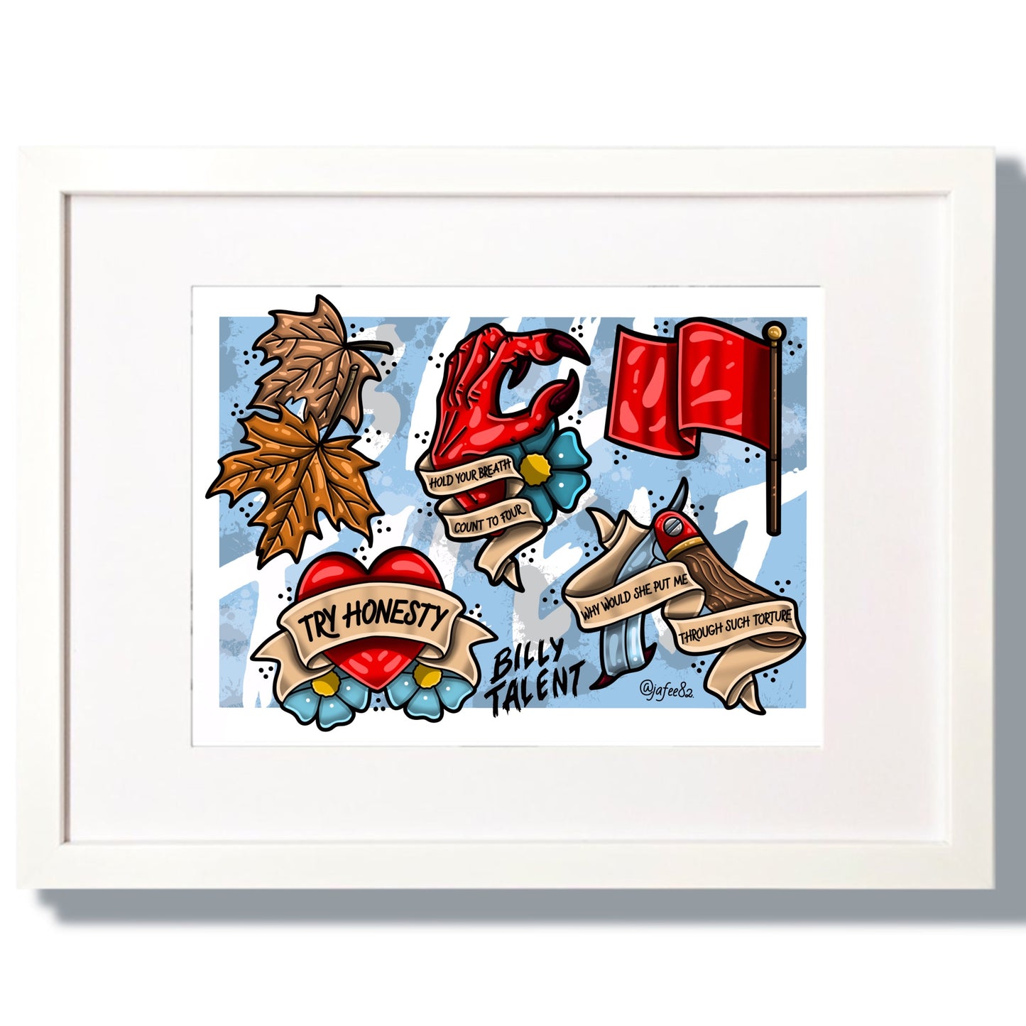 Billy Talent Inspired Tattoo Flash Sheet