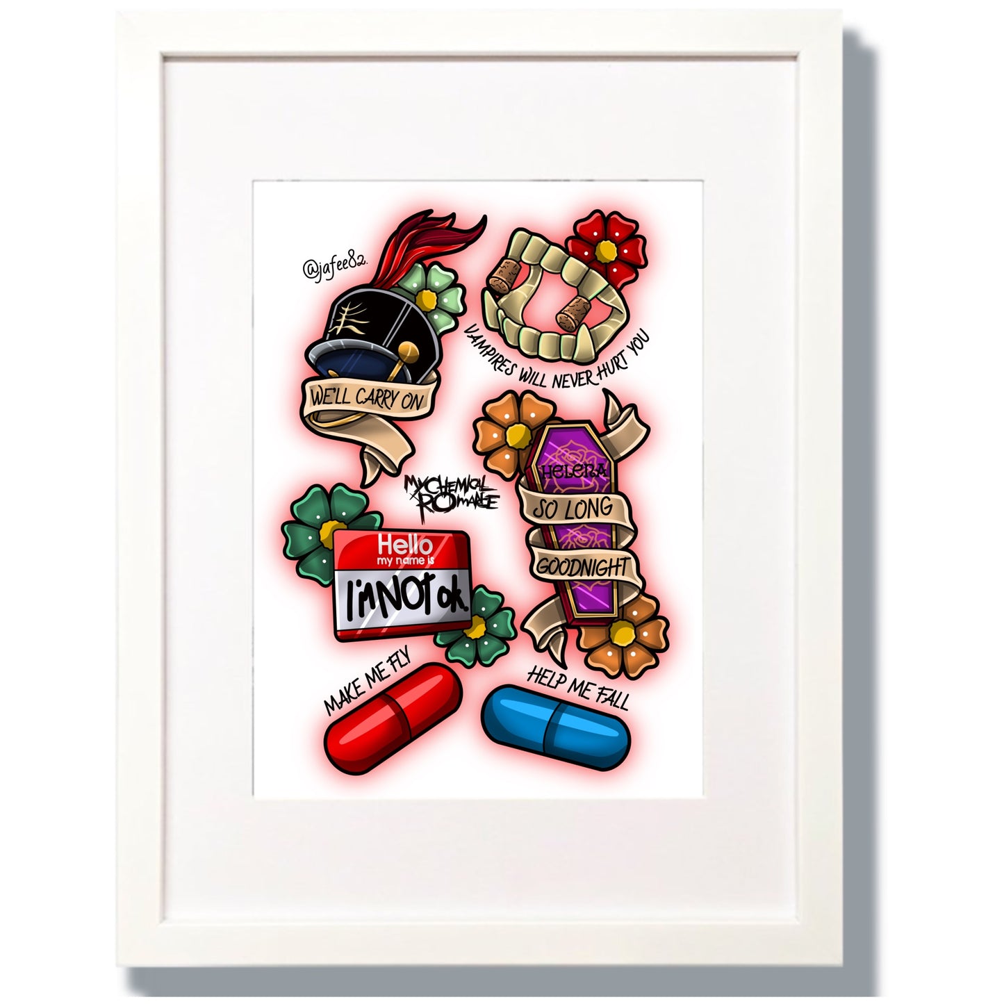 My Chemical Romance Inspired Tattoo Flash Sheet