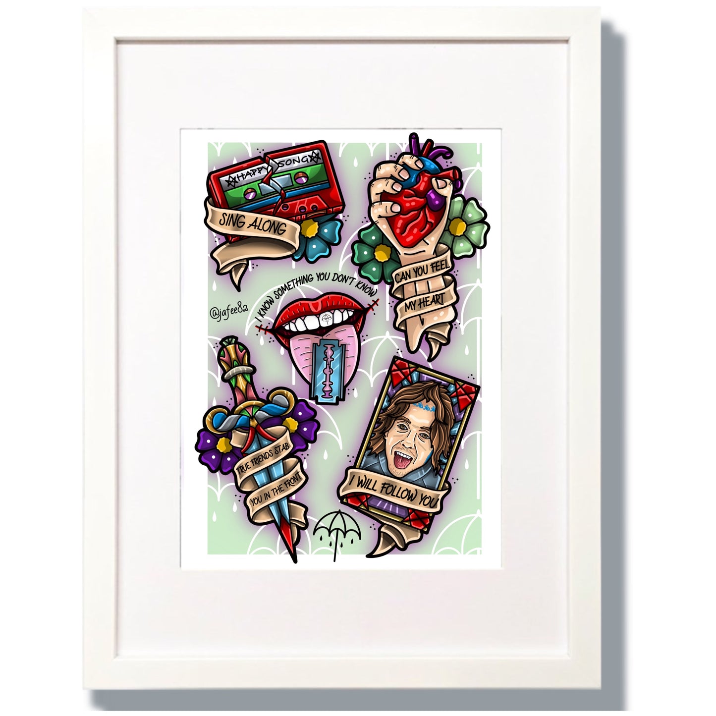 Bring Me The Horizon Inspired Tattoo Flash Sheet