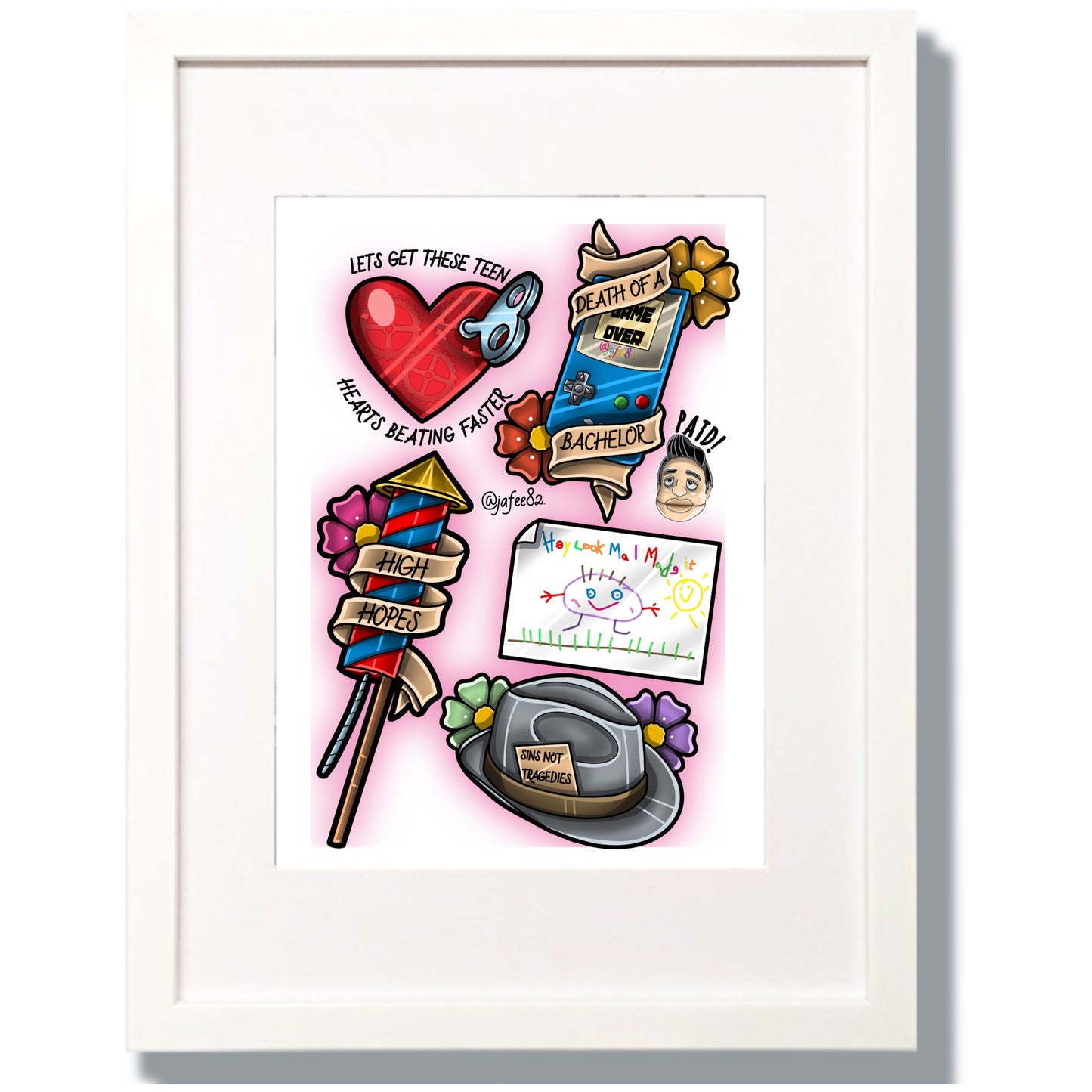 Panic At The Disco Inspired Tattoo Flash Sheet