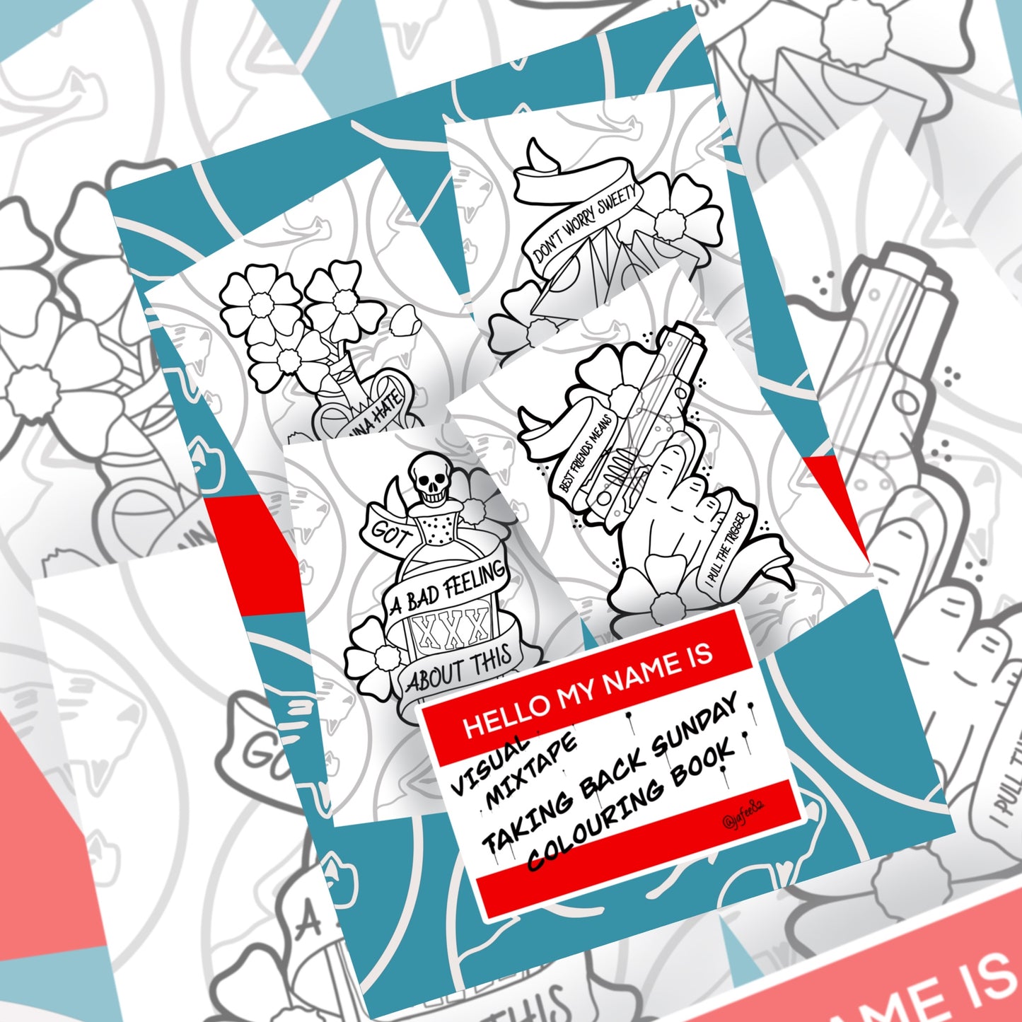 Singing not swinging Taking Back Sunday colouring book