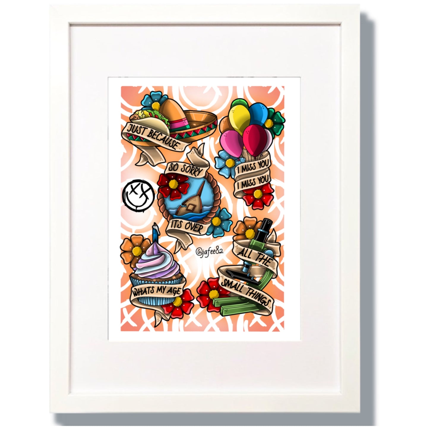 Blink 182 Inspired Tattoo Flash Sheet