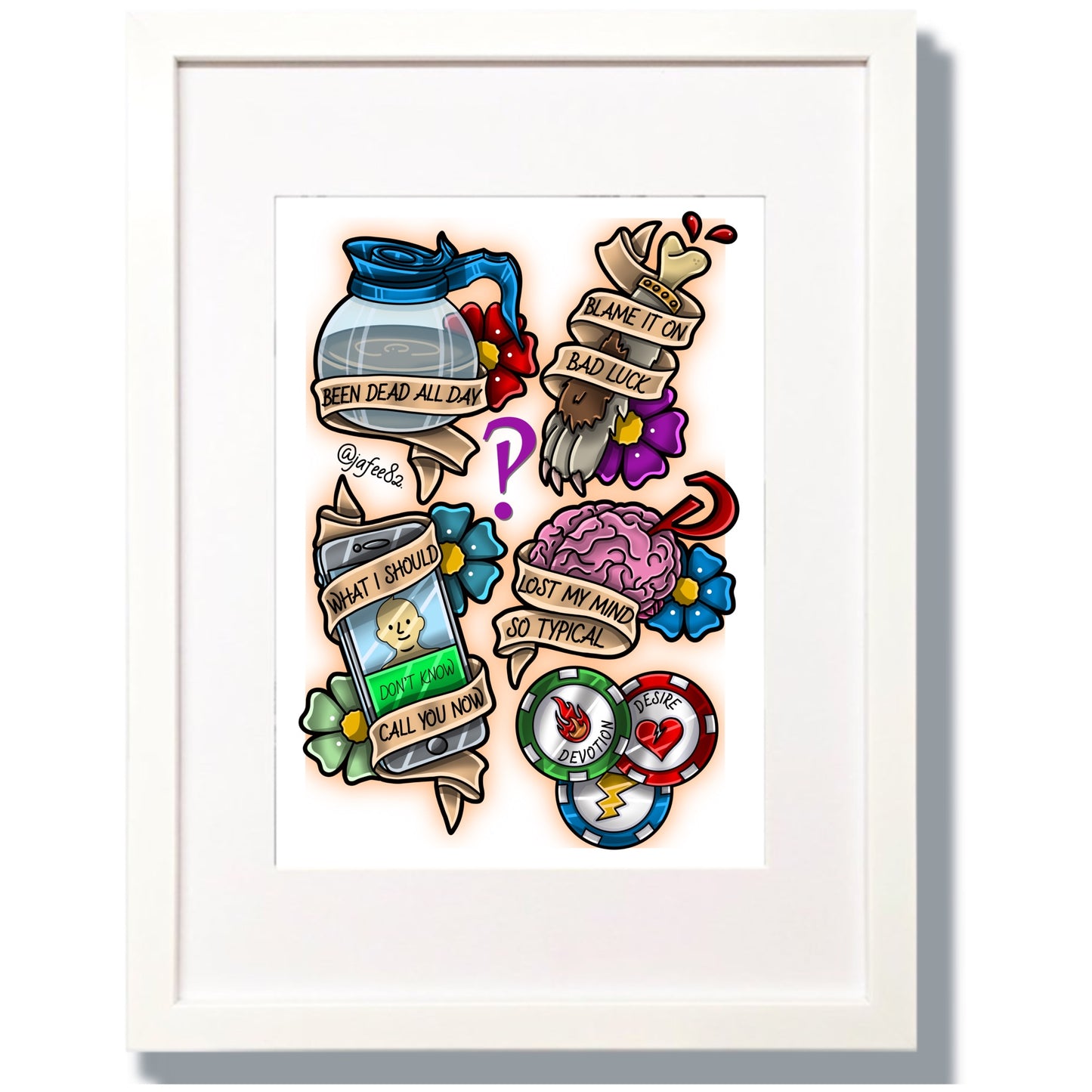 Bayside Inspired Tattoo Flash Sheet