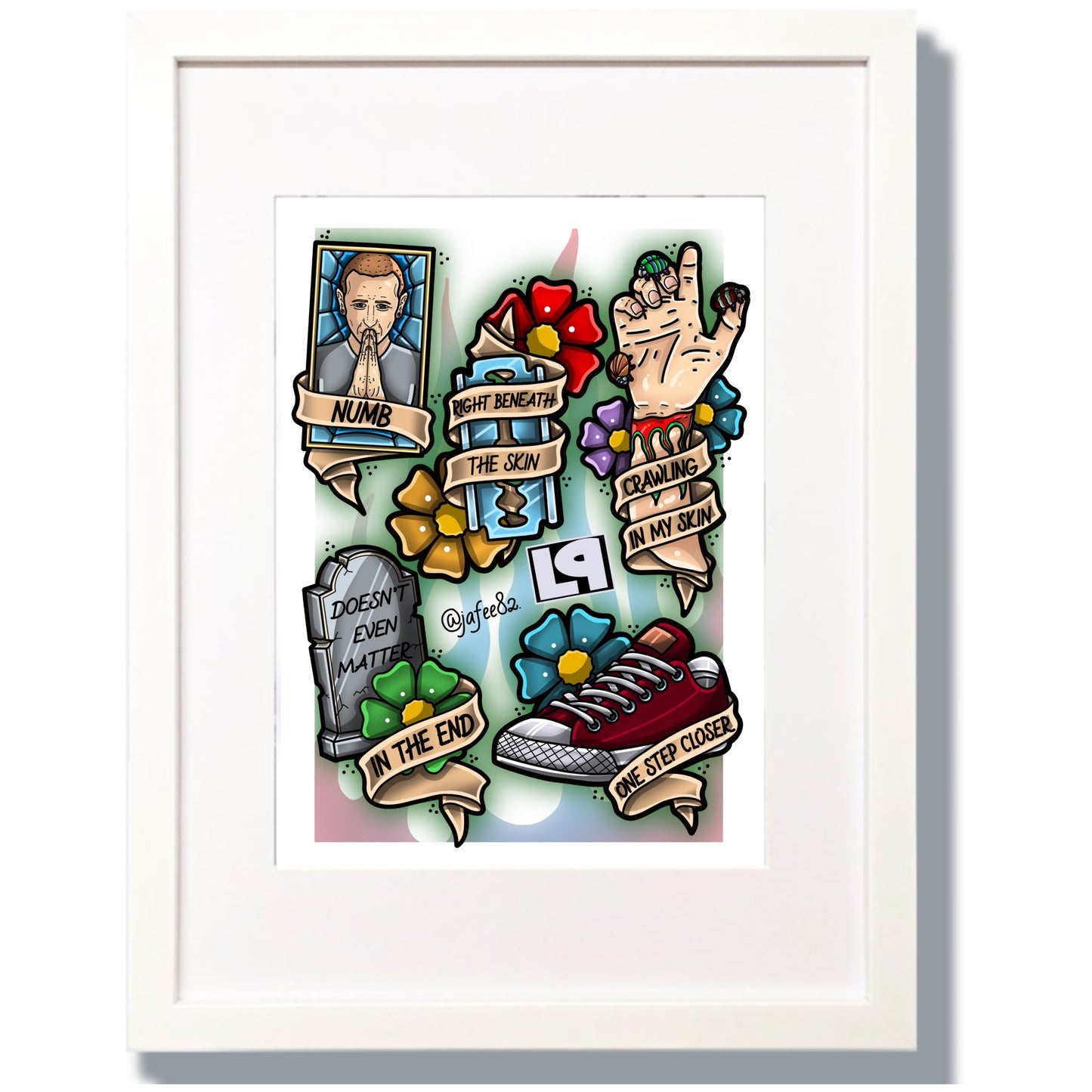 Linkin Park Inspired Tattoo Flash Sheet